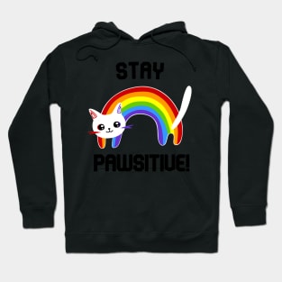 Stay PAWsitive! Motivational Hoodie